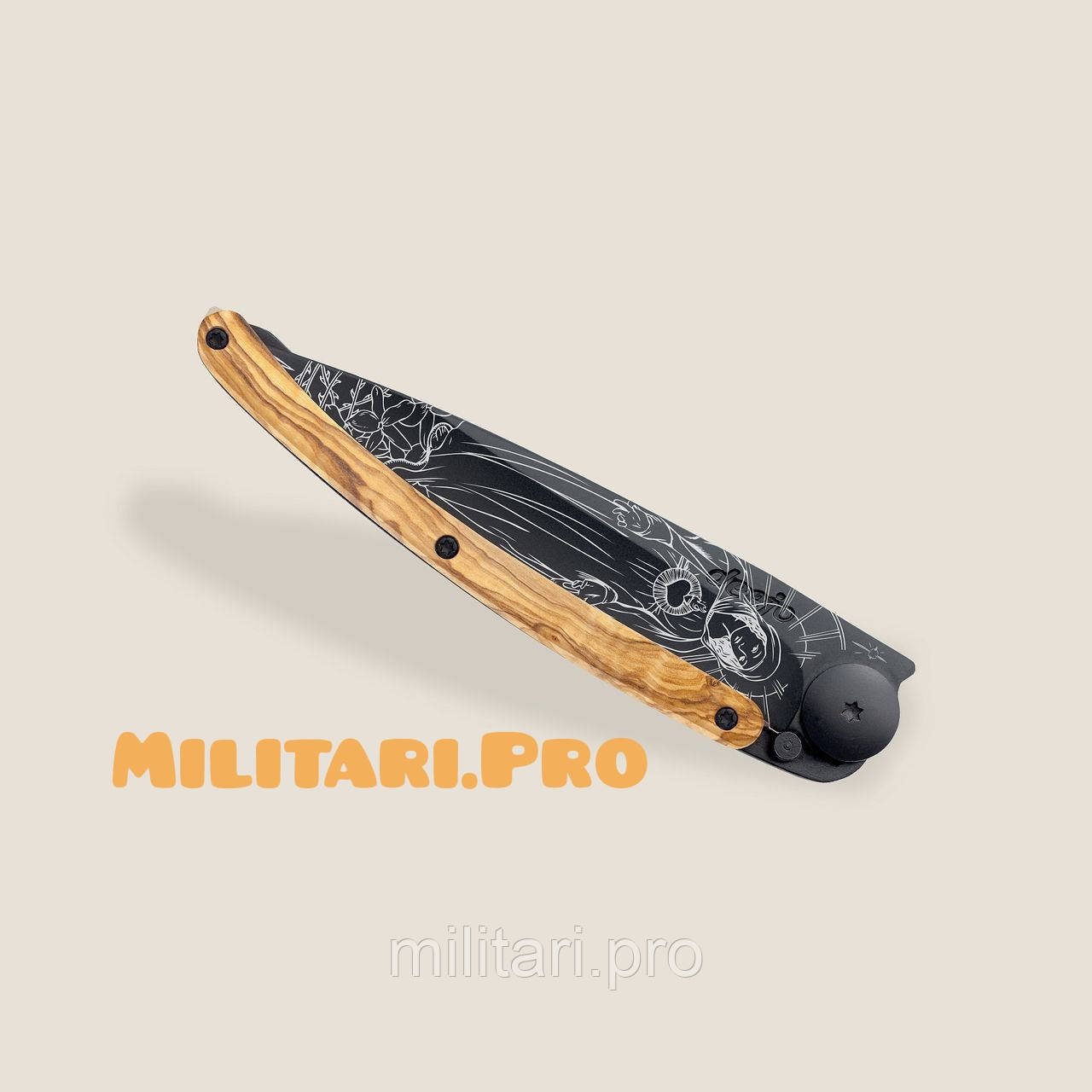 Нож складной Deejo Black. Olive Wood. Virgo. 1GB185. 37g. Франция. Подлинник.