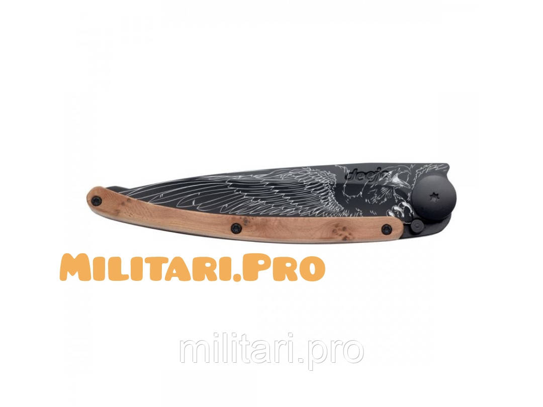 Ніж складний Deejo Titanium Black. Juniper Wood. Eagle. 1GB108. 37g. Франця .Оригінал.
