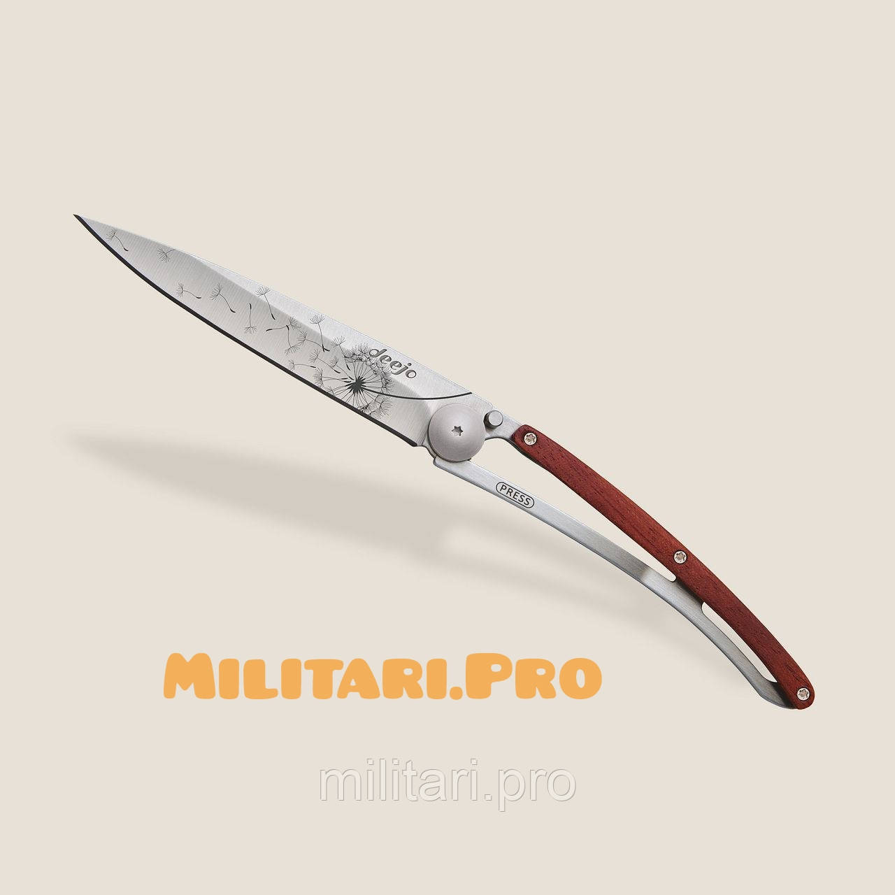 Ніж складний Deejo Titanium. Coral Wood. Make a Wish. 1GB057. 37g. Франція. Оригінал.