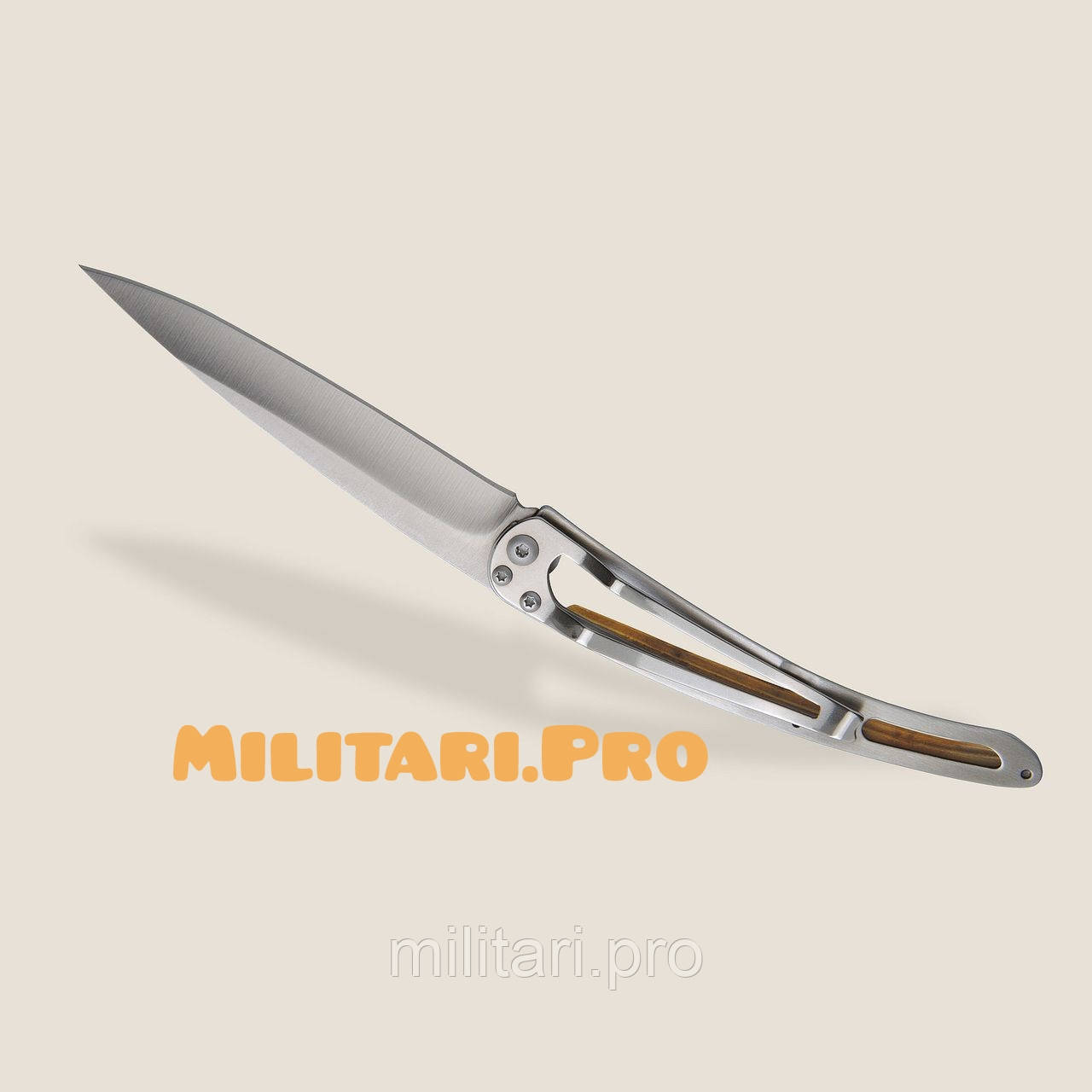 Складний ніж Deejo Titanium. Olive Wood. Terra Incognita. 1GB054. 37g. Франція. Оригінал.