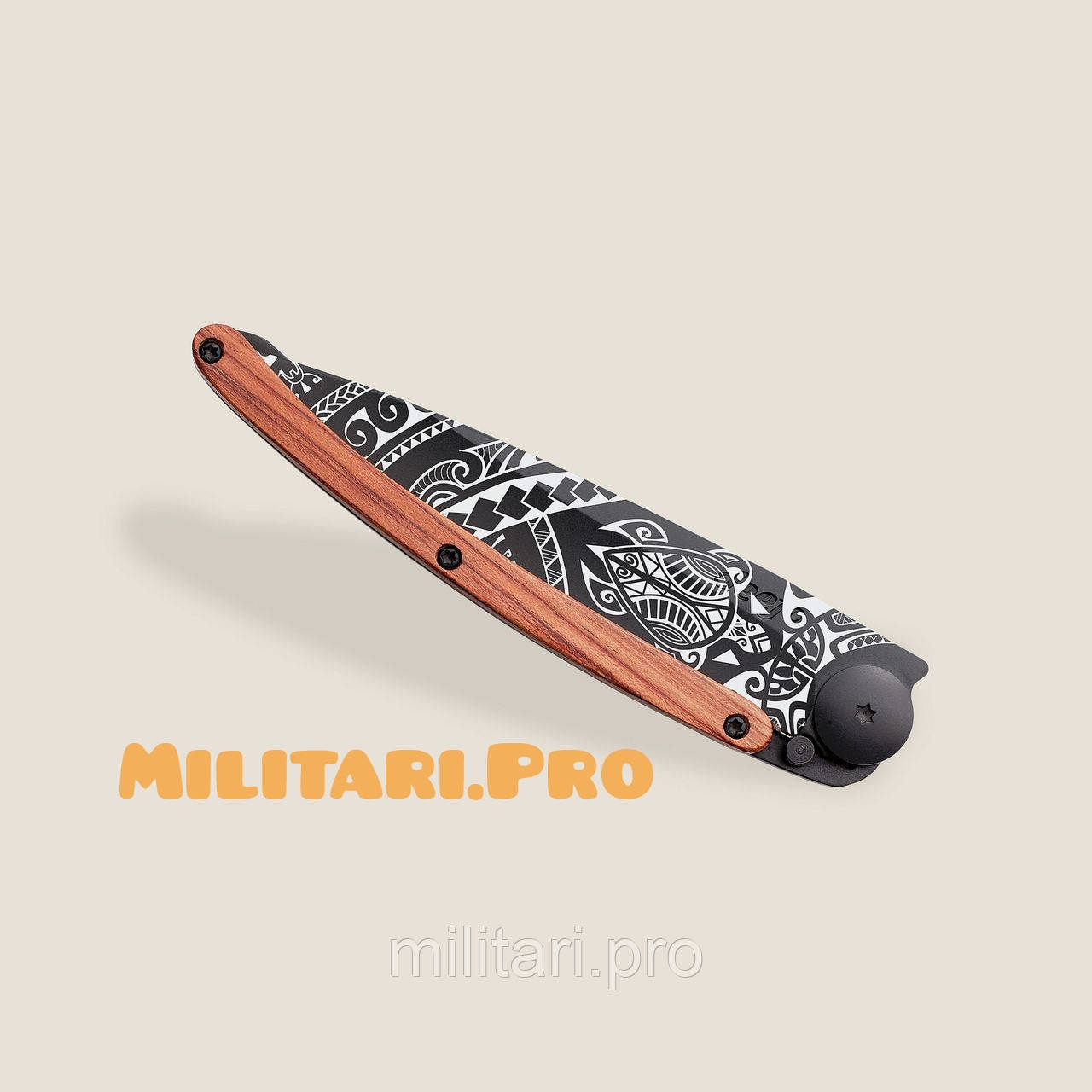 Нож складной Deejo Black. Coral Wood. Полинезийский. 1GB139. 37 г. Франция. Подлинник.