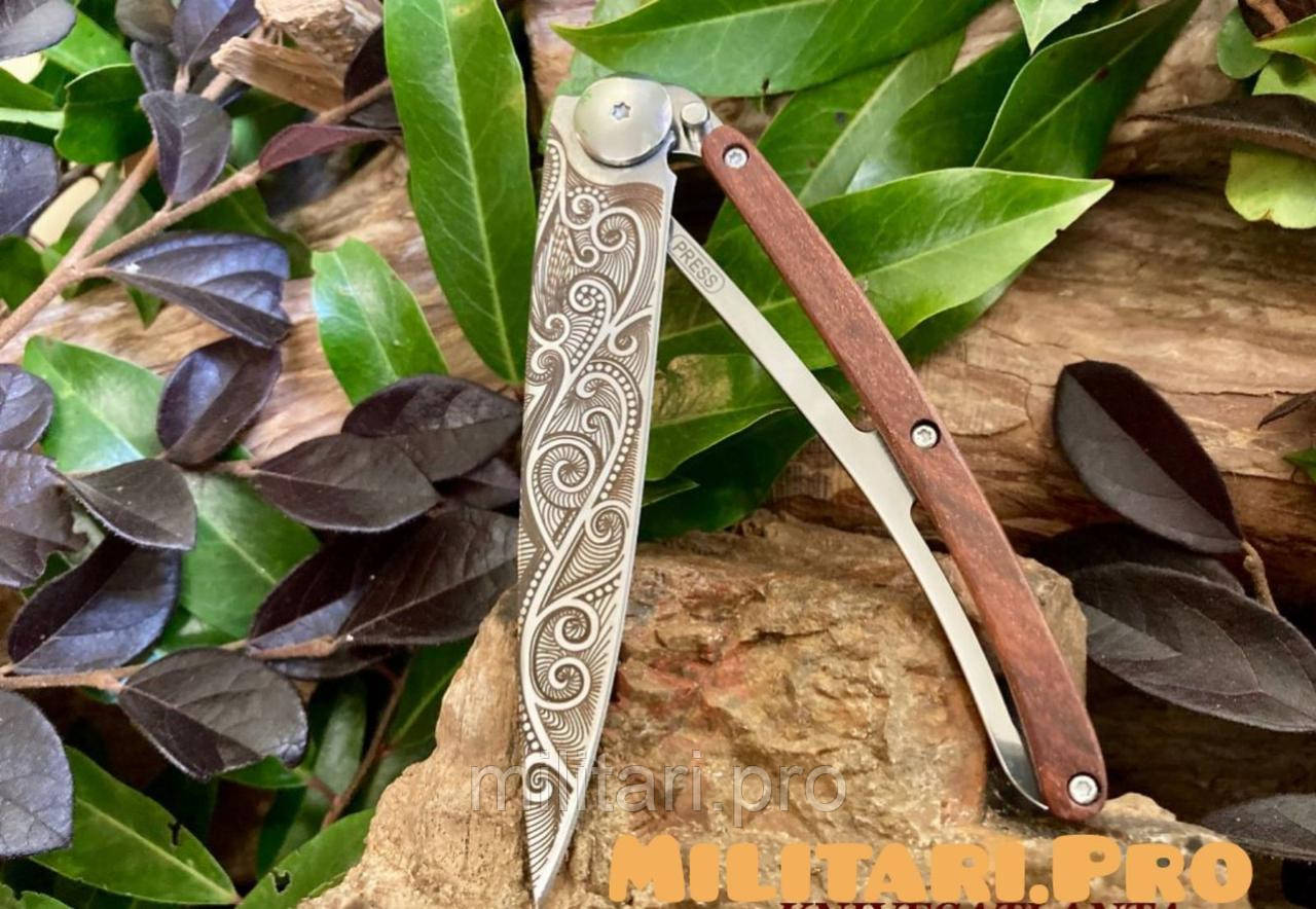 Нож складной Deejo Mirror. Coral Wood. Pacific. 1GB104. 37 g.  Франция. Подлинник.