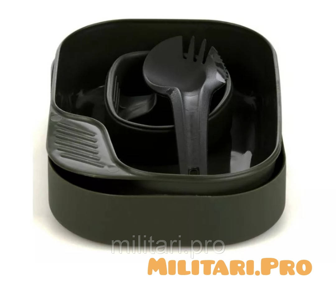 Набор туристической посуды Wildo Camp-A-Box Light - Olive (14742/20264). Масло. Швеция. Подлинник.