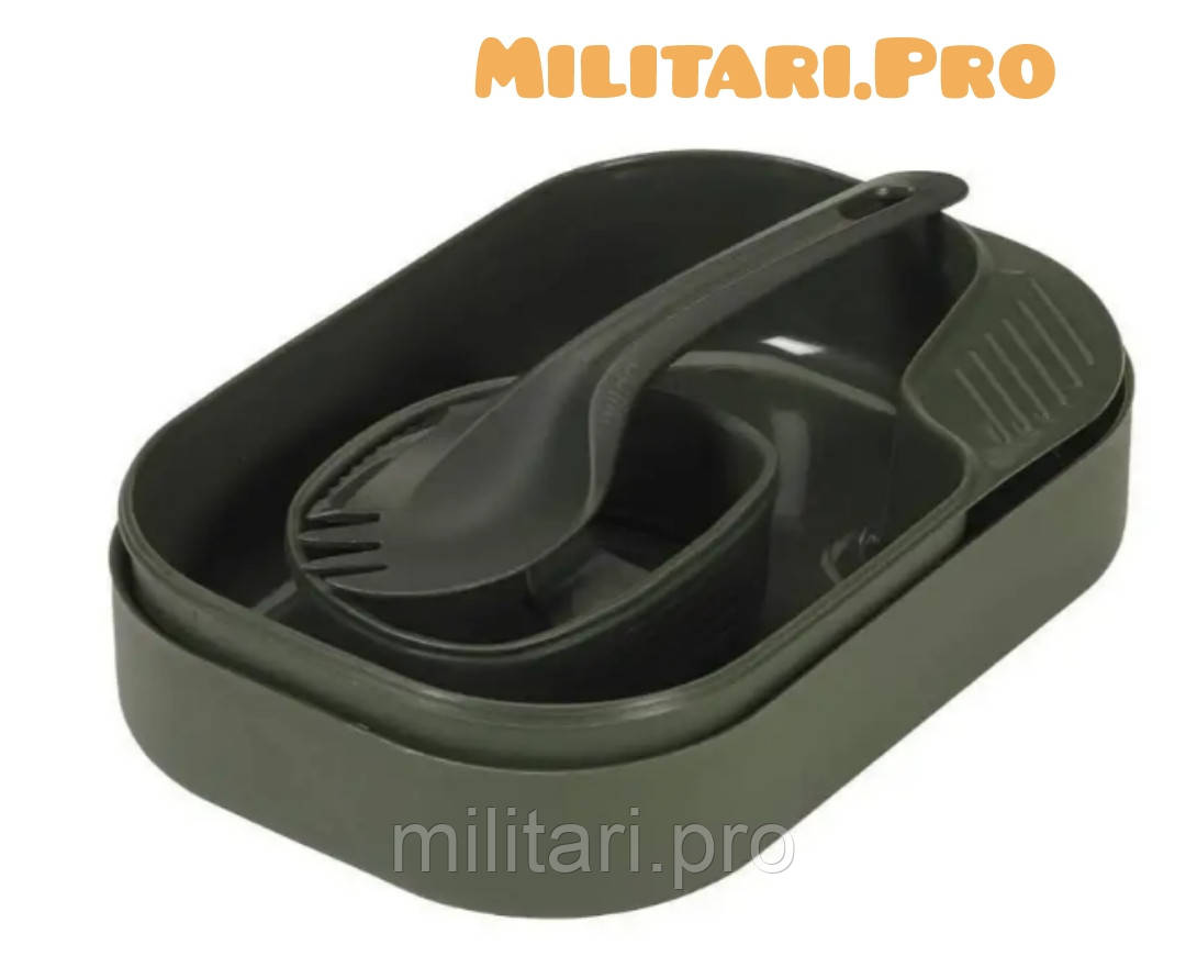 Набор туристической посуды Wildo Camp-A-Box Light - Olive (14742/20264). Масло. Швеция. Подлинник.