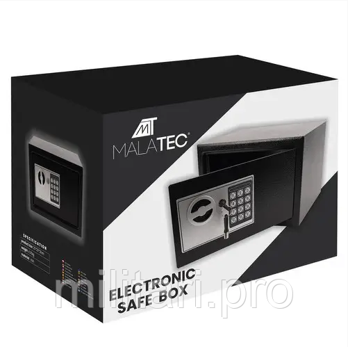 Сейф з кодом та ключами Malatec 22627. Польща.
