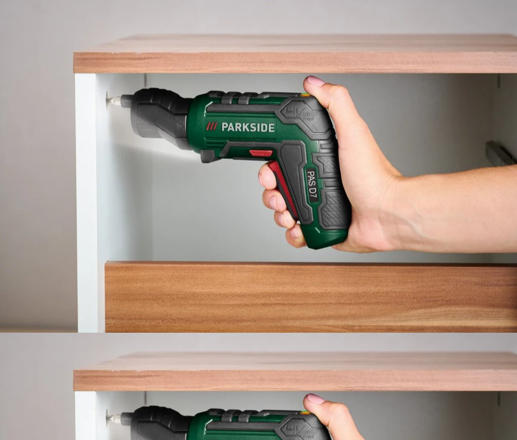 Шуроповерт Аккумуляторный PARKSIDE PAS D7. 4V. + 33 насадки + кейс. NEW.