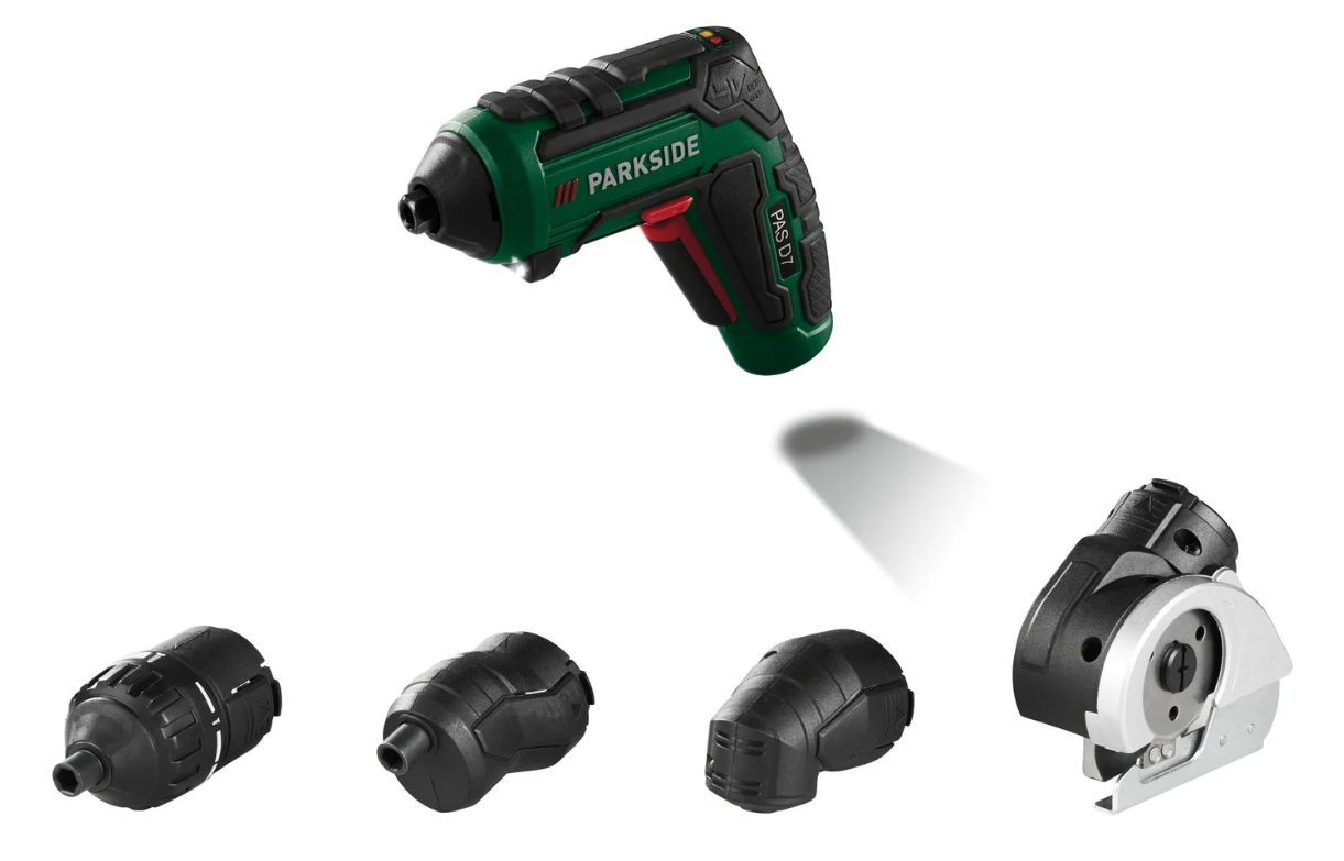 Шуроповерт Аккумуляторный PARKSIDE PAS D7. 4V. + 33 насадки + кейс. NEW.