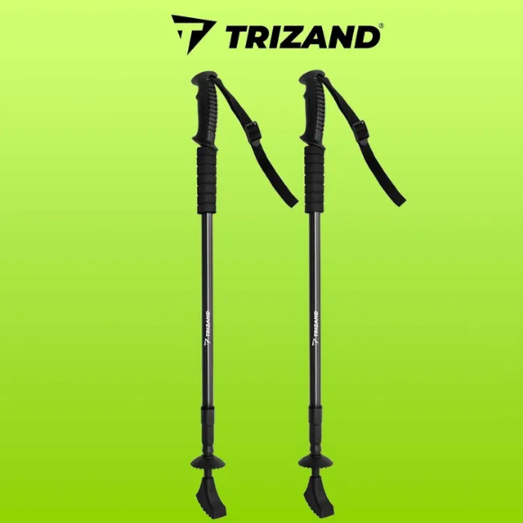 Черные трекинговые палки Trizand 8860. Комплект. Аксессуары.