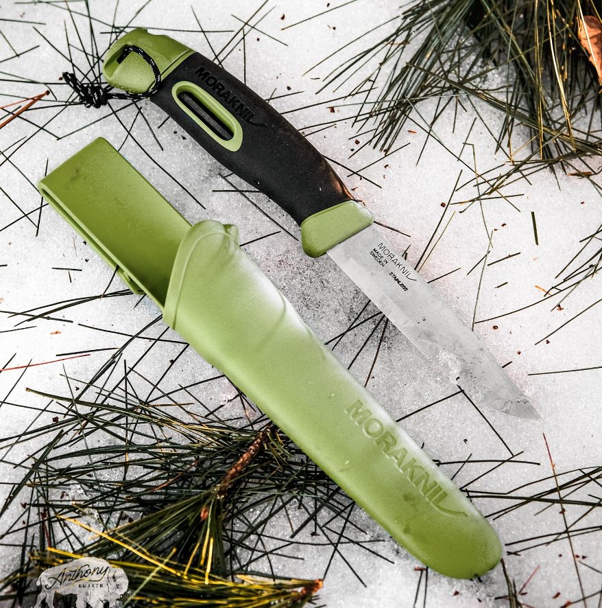 Нож Morakniv Companion Spark Green (13570). С кресалом. Швеция.