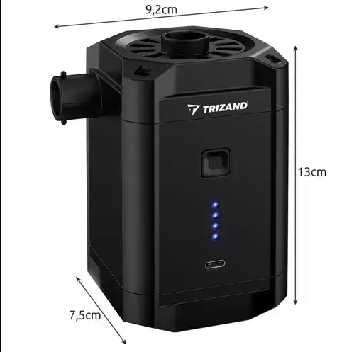 Аккумуляторный насос-насос Trizand 20790 для матрасов, бассейнов, мячей. 5000 мАч. Польша.