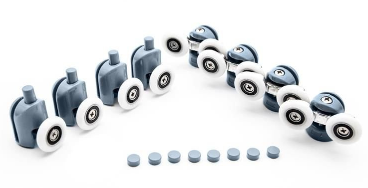 Ролики для душової кабіни Ruhhy Kk9646 – комплект 8 штук (Ø 23 мм). Польща.