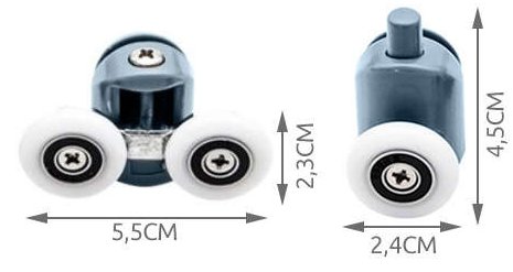 Ролики для душової кабіни Ruhhy Kk9646 – комплект 8 штук (Ø 23 мм). Польща.