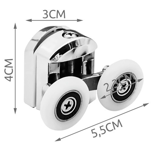 Ролики для душових кабін та гідромасажних боксів Ruhhy 22900 – комплект 8 шт. Польща.