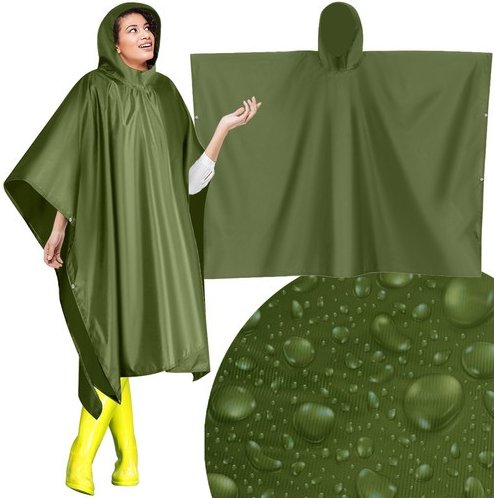 Универсальный дождевик-пончо Trizand Rain Poncho 24278. Польша.