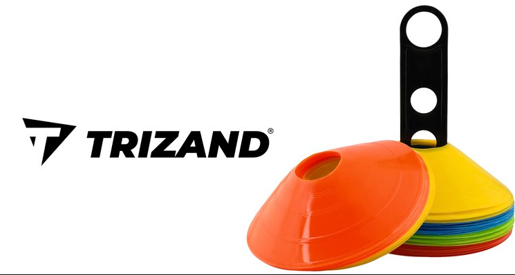 Тренировочные фишки – конусы 50 шт. Trizand 5725. 5 цветов. Польша.