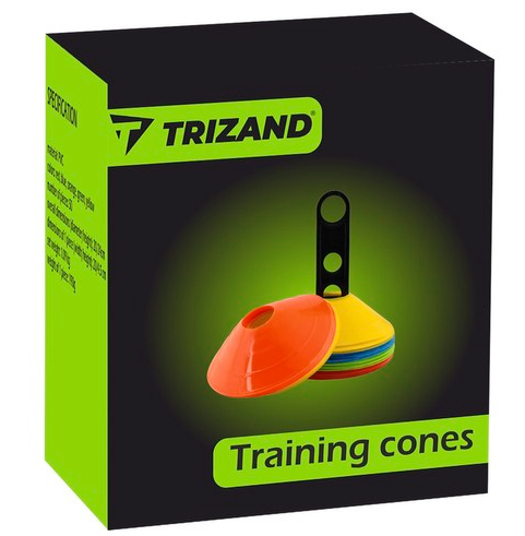 Тренировочные фишки – конусы 50 шт. Trizand 5725. 5 цветов. Польша.