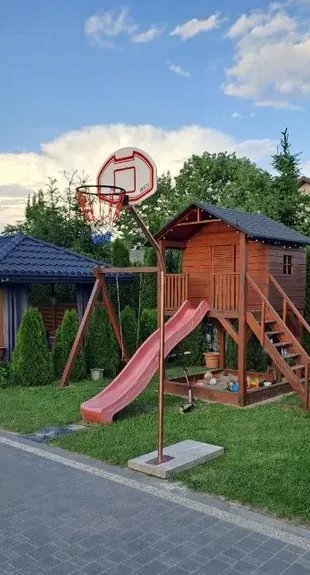 Баскетбольный щит с кольцом Trizand 24335. Польаа. Размер 73 x 49 см. Диаметр - 45 см.